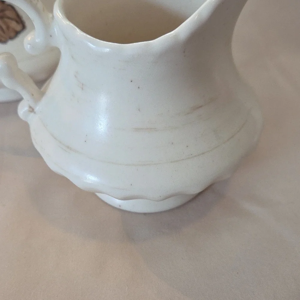 Metlox Vernon Ware Floral Cream and Sugar Set. Vintage